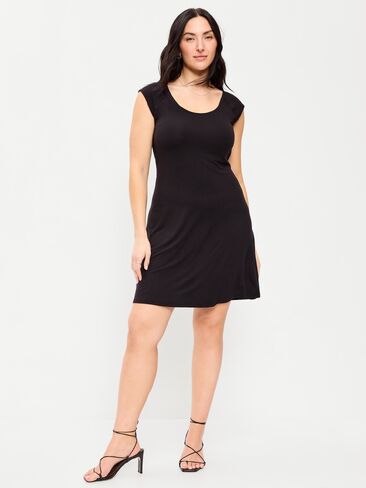 Old Navy Short-Sleeve Scoop-Neck Mini Dress - Black Jack in Saudi Arabia