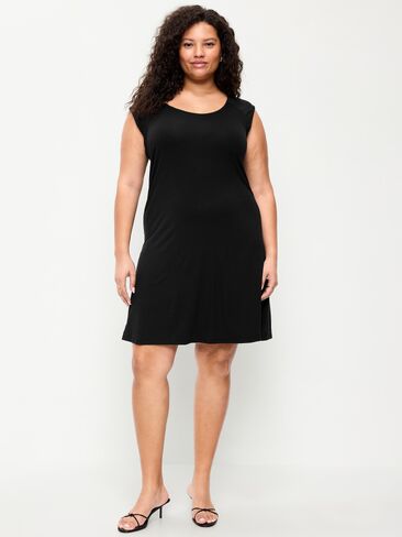 Old Navy Short-Sleeve Scoop-Neck Mini Dress - Black Jack in Saudi Arabia