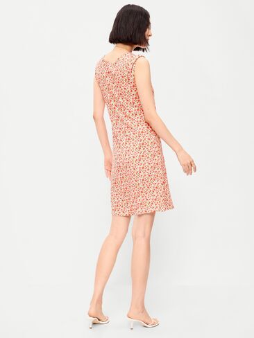 Old Navy Short-Sleeve Scoop-Neck Mini Dress - Red Ditsy in Saudi Arabia