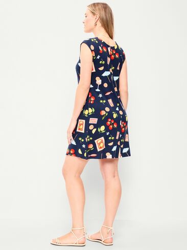 Old Navy Short-Sleeve Scoop-Neck Mini Dress - Mixed Fruit in Saudi Arabia