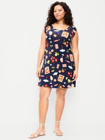 Old Navy Short-Sleeve Scoop-Neck Mini Dress - Mixed Fruit in Saudi Arabia