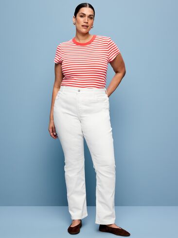 بنطال جينز Old Navy متوسط ​​الارتفاع Wow-Cut - كالا ليلي أبيض in Kuwait