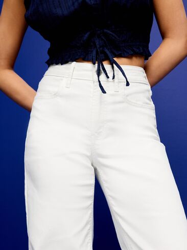 Old Navy High-Waisted Wow Wide-Leg Jeans - Calla Lily White in Saudi Arabia