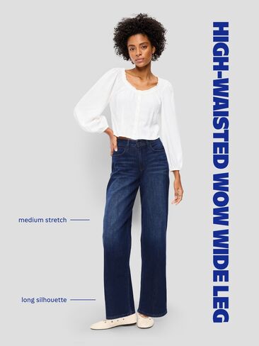 Old Navy High-Waisted Wow Wide-Leg Jeans - Calla Lily White in Saudi Arabia