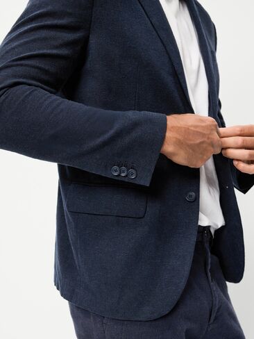 Old Navy Relaxed Unlined Linen-Blend Blazer - Moire Navy in Saudi Arabia