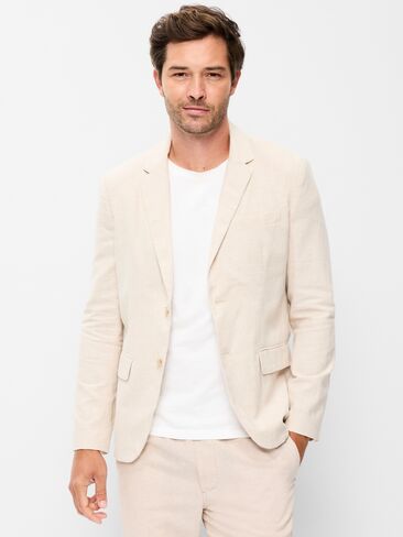 Old Navy Relaxed Unlined Linen-Blend Blazer - A Stone's Throw in Saudi Arabia