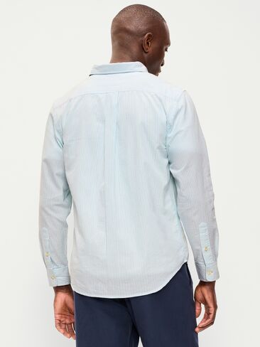 Old Navy Long-Sleeve Seersucker Striped Pocket Shirt - White & Blue Stripe in Saudi Arabia