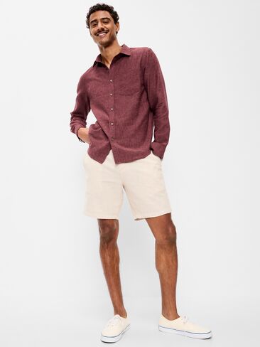 قميص Old Navy ذو قصة كلاسيكية من مزيج الكتان - رايزن أريزونا in Saudi Arabia