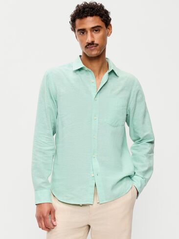 قميص Old Navy ذو قصة كلاسيكية من مزيج الكتان - PALO VERDE in Saudi Arabia