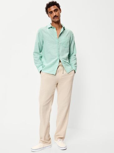 قميص Old Navy ذو قصة كلاسيكية من مزيج الكتان - PALO VERDE in Saudi Arabia