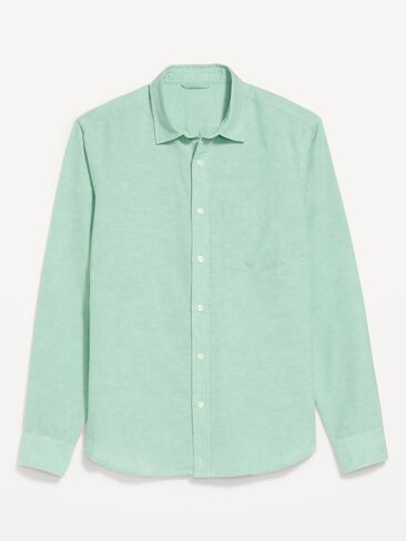 قميص Old Navy ذو قصة كلاسيكية من مزيج الكتان - PALO VERDE in Saudi Arabia