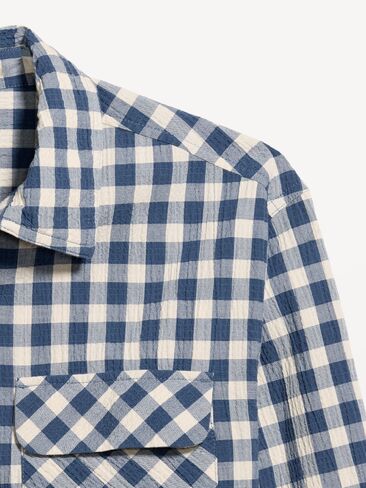 قميص قصير فضفاض من Old Navy - قماش قطني أزرق in Kuwait