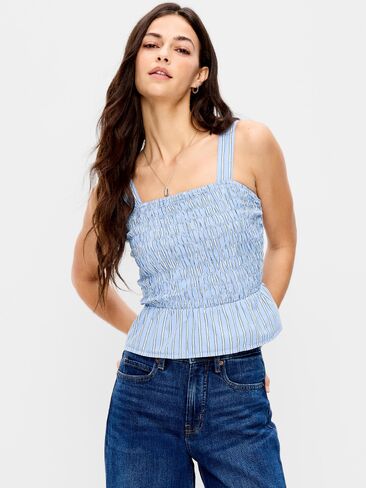 قميص بيبلوم بدون أكمام من Old Navy - شريط أزرق in Saudi Arabia