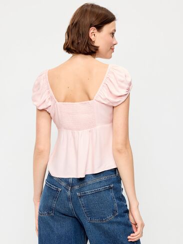 Old Navy Fitted Cap-Sleeve Top - PASTEL PINK in Saudi Arabia