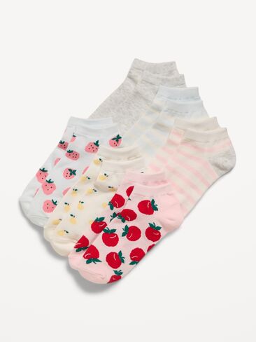 Old Navy Ankle Socks 6-Pack for Girls - Mixed Fruit in Saudi Arabia