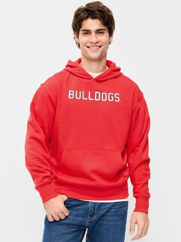 Old Navy College Pullover Hoodie for Adults - BULLDOGS RED in Saudi Arabia