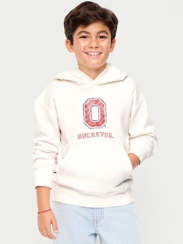 Old Navy College Graphic Gender-Neutral Hoodie for Kids - BUCKEYES CREAM in Saudi Arabia