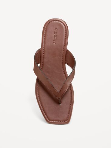 Old Navy Square-Toe Flip-Flops for Women - Chocolate in Saudi Arabia