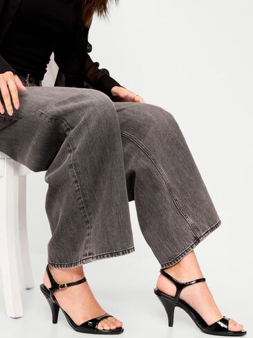 Old Navy Strappy Sandals for Women - Black Jack in Saudi Arabia