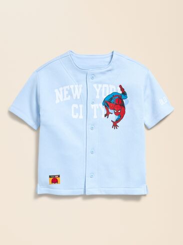 قميص بيسبول Old Navy Old Navy x Marvel Spider-Man Fleece للأطفال الصغار - صيانة السماء in Kuwait