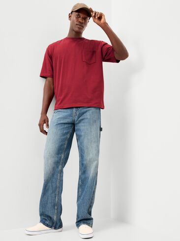 Old Navy Heavyweight Pocket T-Shirt - Loganberry in Saudi Arabia
