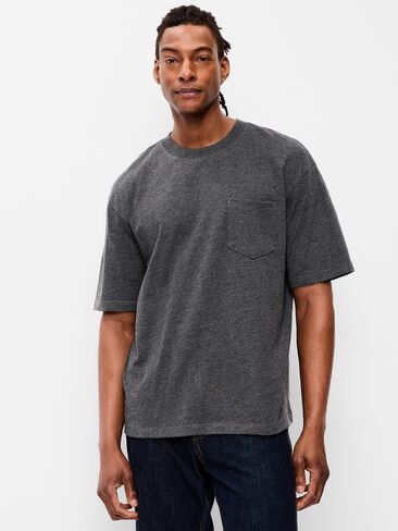 Old Navy Heavyweight Pocket T-Shirt - Charcoal in Saudi Arabia