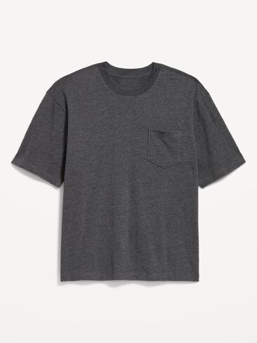 Old Navy Heavyweight Pocket T-Shirt - Charcoal in Saudi Arabia