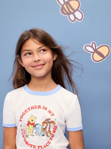 تيشيرت برسومات ديزني ويني ذا بوه للفتيات من Old Navy Old Navy x Disney Winnie the Pooh - ملح البحر in Saudi Arabia