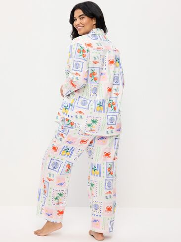 طقم بيجامة Old Navy Poplin PATCHWORK (MULTI BLUE) in Saudi Arabia