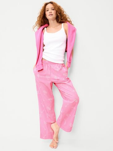 Old Navy High-Waisted Poplin Pajama Pant - PINK KEY in Saudi Arabia