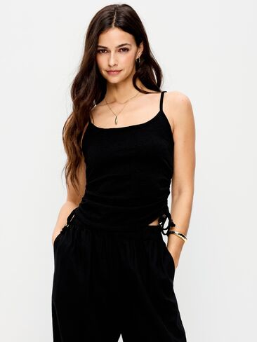 Old Navy Shirred Side Cami Tank Top - Black Jack in Saudi Arabia
