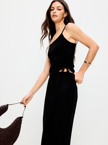 Old Navy Shirred Side Cami Tank Top - Black Jack in Saudi Arabia