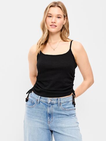 Old Navy Shirred Side Cami Tank Top - Black Jack in Saudi Arabia