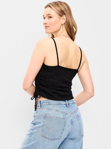 Old Navy Shirred Side Cami Tank Top - Black Jack in Saudi Arabia