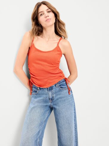 قميص Cami بدون أكمام من الجانب Old Navy - زخرفة برتقالية in Saudi Arabia