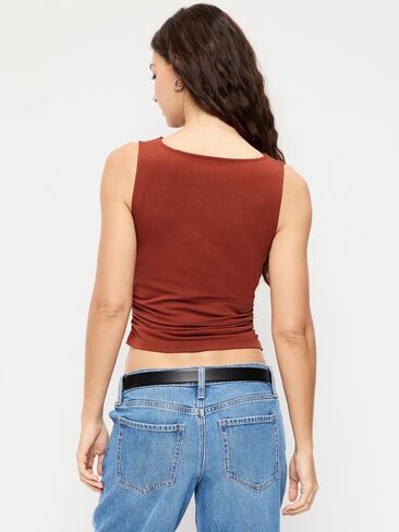 Old Navy Asymmetrical Side-Cinch Tank Top - Russet Moon in Kuwait