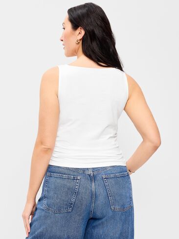 Old Navy Asymmetrical Side-Cinch Tank Top - White Lilies in Saudi Arabia