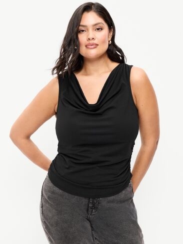 Old Navy Asymmetrical Side-Cinch Tank Top - Black Jack in Saudi Arabia