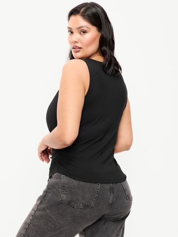 Old Navy Asymmetrical Side-Cinch Tank Top - Black Jack in Saudi Arabia