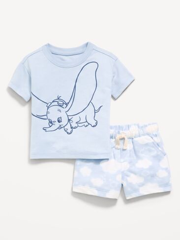 طقم قميص وسروال قصير من Old Navy Disney© Dumbo French Terry للأطفال - كونترايل in Saudi Arabia
