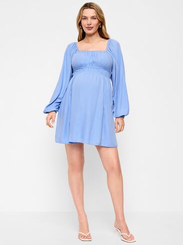 Old Navy Maternity Long-Sleeve Fit & Flare Dress - Flax Flower in Saudi Arabia