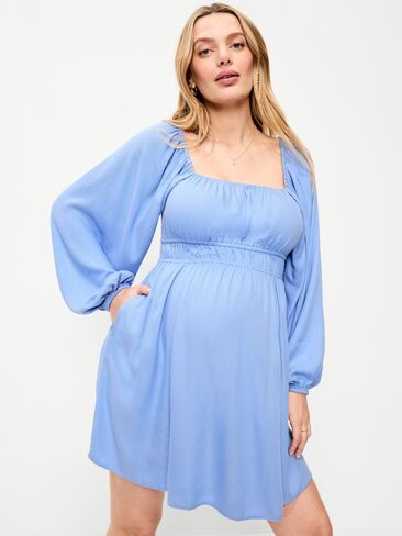 Old Navy Maternity Long-Sleeve Fit & Flare Dress - Flax Flower in Saudi Arabia