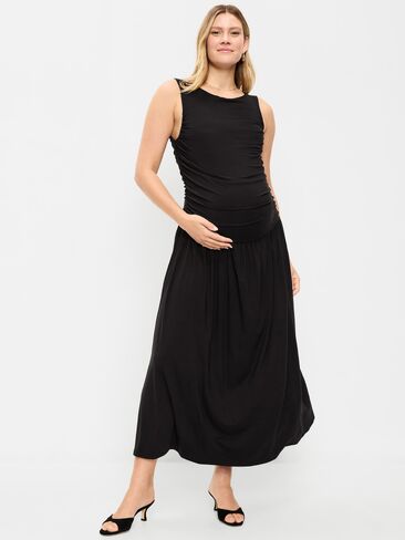 فستان Old Navy للحوامل ذو خصر منسدل وواسع - جاك أسود in Saudi Arabia