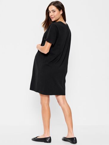 Old Navy Maternity Vintage Crew-Neck Mini T-Shirt Dress - Black Jack in Saudi Arabia