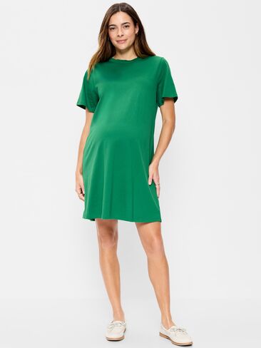 Old Navy Maternity Vintage Crew-Neck Mini T-Shirt Dress - Emerald Pigment in Saudi Arabia