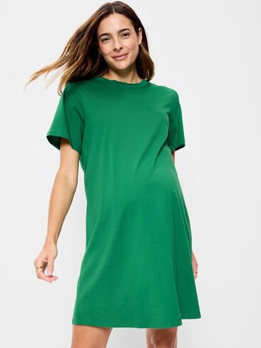 Old Navy Maternity Vintage Crew-Neck Mini T-Shirt Dress - Emerald Pigment in Saudi Arabia