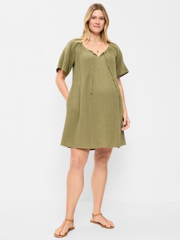فستان قصير متأرجح للحوامل بأكمام طويلة من Old Navy - KOMBU in Saudi Arabia