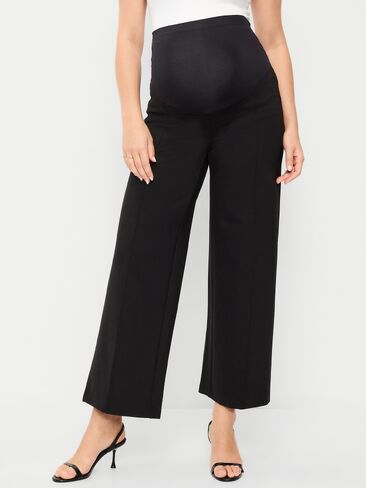 Old Navy Maternity Full-Panel Stevie Wide-Leg Pants - Black Jack in Saudi Arabia