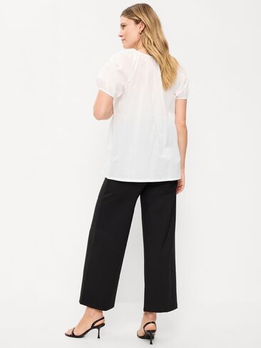 Old Navy Maternity Full-Panel Stevie Wide-Leg Pants - Black Jack in Saudi Arabia