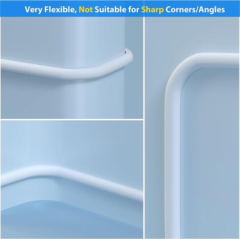 Soft Wall Cord Hider 118in, Half Round PVC Cord Covers for Wires on Wall, Small Cable Hider, Self-Adhesive Wire Covers for Cords on Wall/Floor, Wall Cord Concealer for Home/Office, 0.6inW 0.4inH White in Saudi Arabia